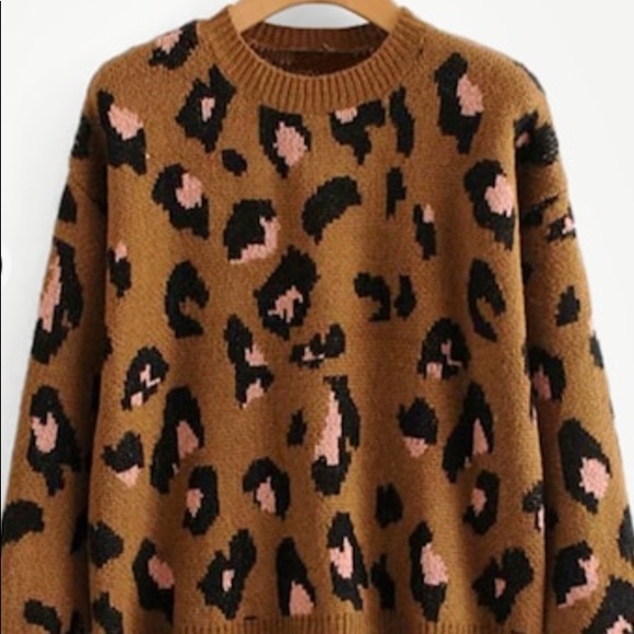 Sweaters - Leopard Print Sweater